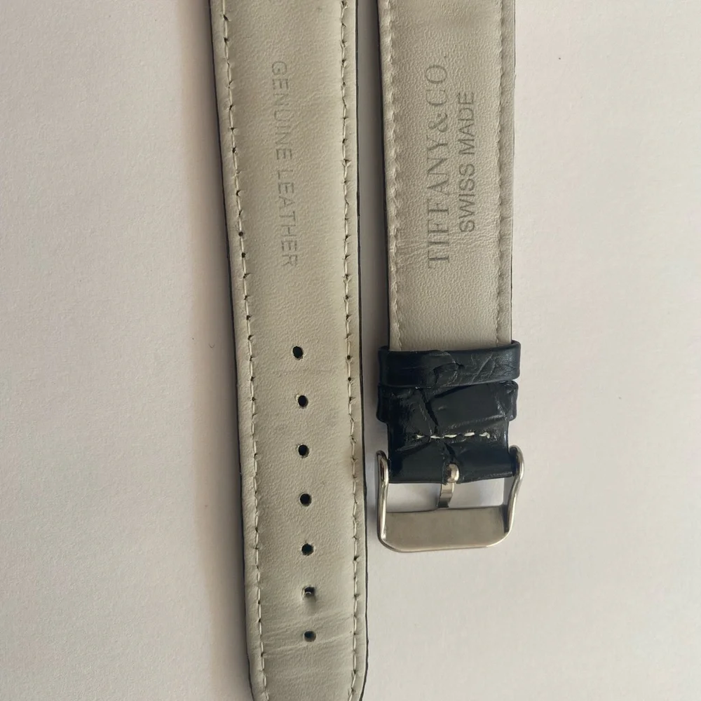 Tiffany & Co. Black Crocodile Leather Strap